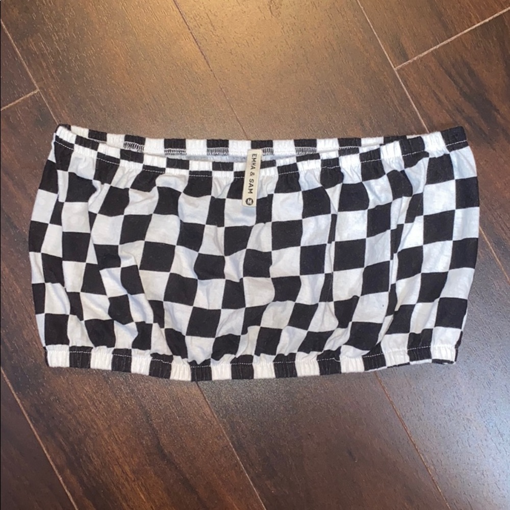 LF Emma and Sam checkerboard tube top worn once